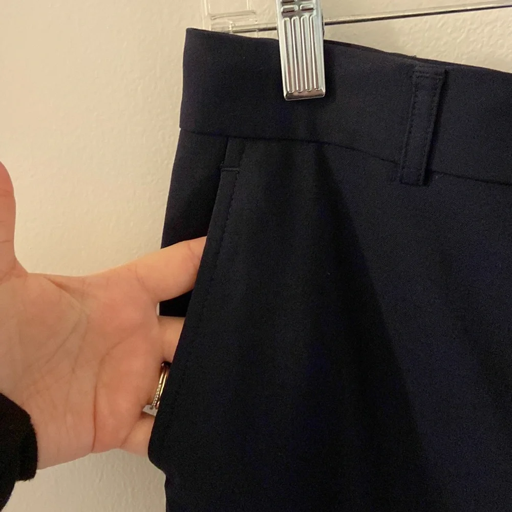 Banana Republic Slim Straight Navy Pants 10S Petite - Picture 2 of 7